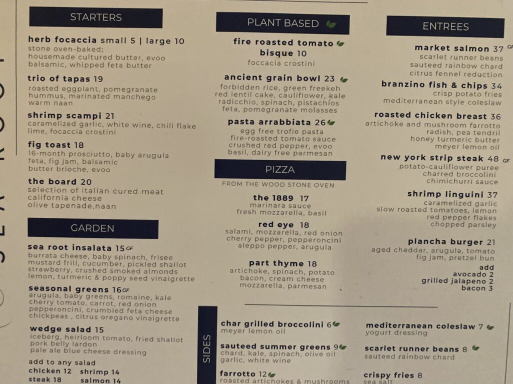 Sea Root Menu 3